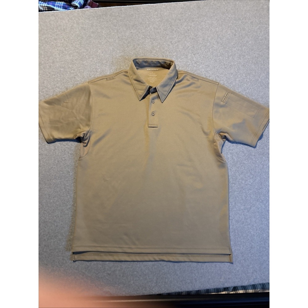Propper tactical performance polo Tan Military Men's L‎ Vented Armpits Very Good